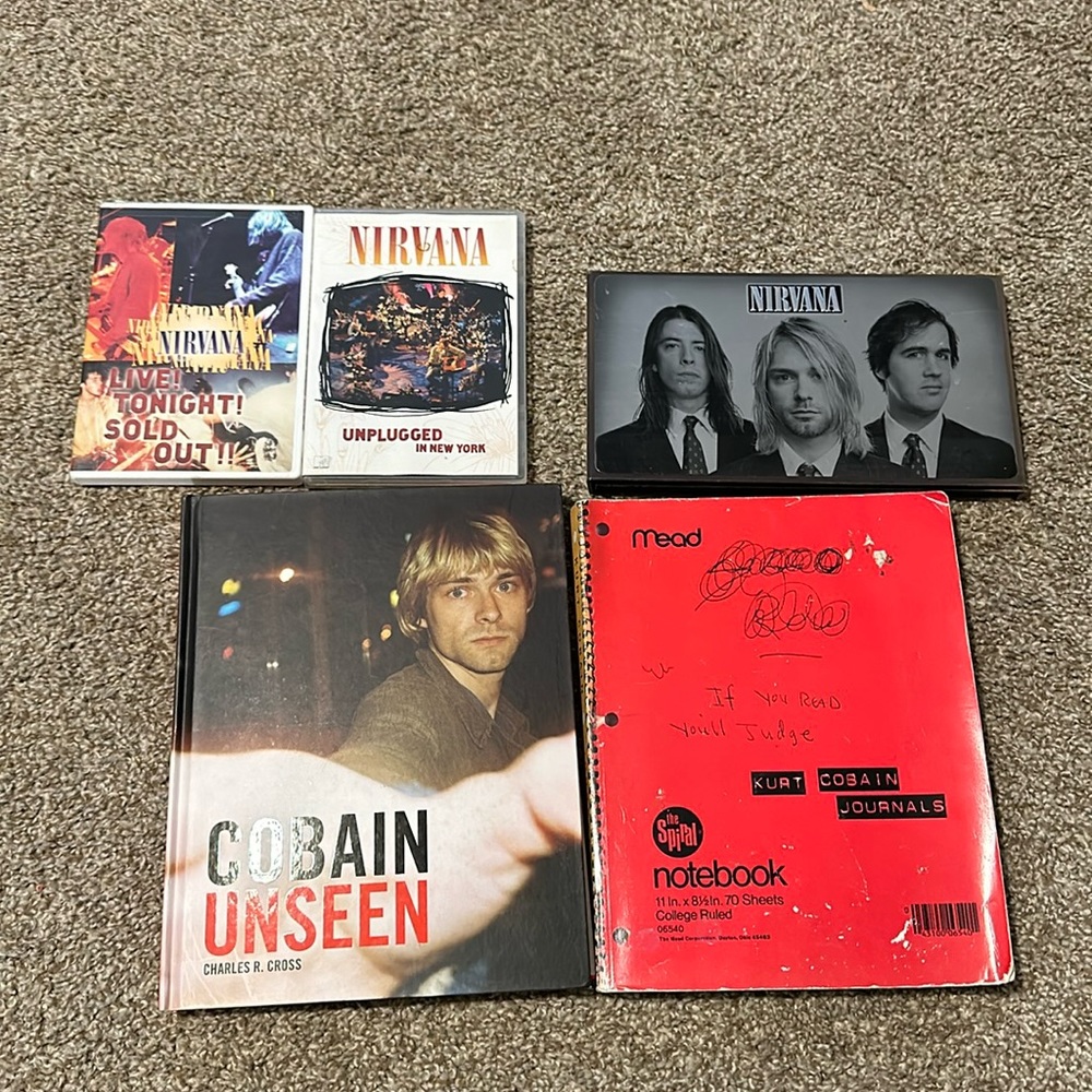 Nirvana / Kurt Cobain books, DVDs, CDs With The Lights Out